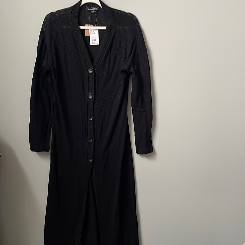 Long button up cardigan by Suzanne Betro. NWT.